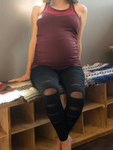 Load image into Gallery viewer, Maternity Wear Fashion Ripped Casual Comfortable Slim-Fit Stomach Lift Cotton Pants