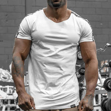 Load image into Gallery viewer, Fashion Casual Fitness Running Round Neck Short Sleeve Pure Colour T-Shirt