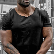 Load image into Gallery viewer, Fashion Casual Fitness Running Round Neck Short Sleeve Pure Colour T-Shirt