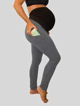 Load image into Gallery viewer, Maternity Solid Color Stitching High Waist Side Pocket Trousers