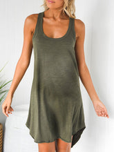 Load image into Gallery viewer, Solid Color Sleeveless Racer Back Maternity Dress