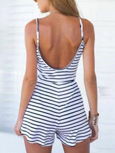 Load image into Gallery viewer, Casual Striped Sling Slim Maternity Jumpsuit
