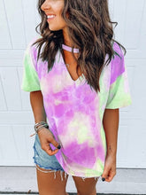 Load image into Gallery viewer, Maternity Round Neck Printing And Dyeing Short Sleeve T-Shirt