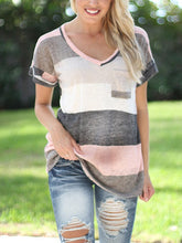 Load image into Gallery viewer, Maternity Printed Striped Short-Sleeved T-Shirt