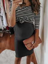 Load image into Gallery viewer, Maternity Striped Sleeveless Two-Piece Dress