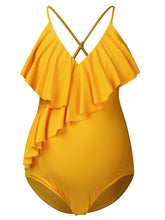 Load image into Gallery viewer, Maternity Ruffled One-Piece Swimsuit