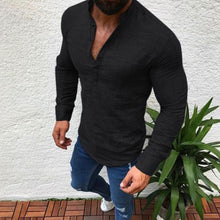 Load image into Gallery viewer, Solid Color Long Sleeve Casual Men's Tops