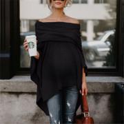 Load image into Gallery viewer, Maternity Loose Off Shoulder Irregular Hem Strapless Shirt