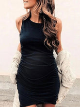 Load image into Gallery viewer, Folding Irregular Hips Maternity Dress