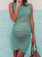 Load image into Gallery viewer, Folding Irregular Hips Maternity Dress