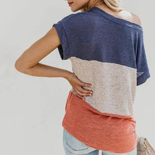 Load image into Gallery viewer, Maternity Casual Short Sleeve Splicing Color T-Shirt