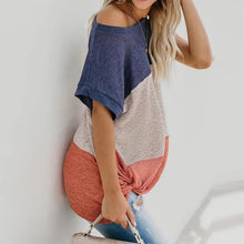 Load image into Gallery viewer, Maternity Casual Short Sleeve Splicing Color T-Shirt