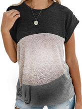 Load image into Gallery viewer, Maternity Casual Short Sleeve Splicing Color T-Shirt