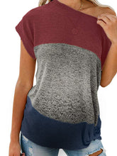 Load image into Gallery viewer, Maternity Casual Short Sleeve Splicing Color T-Shirt