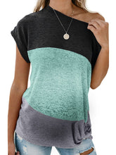 Load image into Gallery viewer, Maternity Casual Short Sleeve Splicing Color T-Shirt