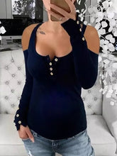 Load image into Gallery viewer, Maternity Wear Casual Button Solid Color Comfortable Top