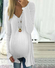 Load image into Gallery viewer, Maternity Loose V-Neck Sweater Pullover Long Sleeves