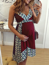 Load image into Gallery viewer, Maternity Dress With Printed Sling