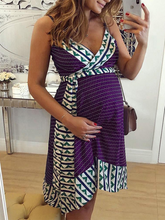 Load image into Gallery viewer, Maternity Dress With Printed Sling