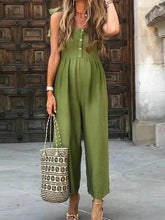 Load image into Gallery viewer, Maternity Fashion Suspension Button Holiday Casual Jumpsuits