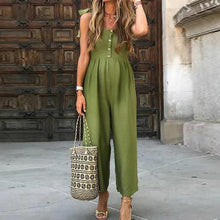 Load image into Gallery viewer, Maternity Fashion Suspension Button Holiday Casual Jumpsuits