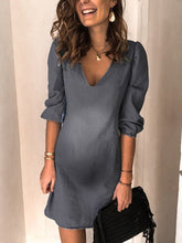 Load image into Gallery viewer, V-Neck Tendon Casual Loose Maternity Dress