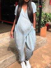 Load image into Gallery viewer, Fashion Loose V-neck Maternity Jumpsuit