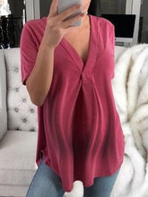 Load image into Gallery viewer, V-neck Simple Maternity T-shirt