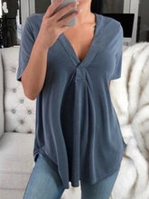 Load image into Gallery viewer, V-neck Simple Maternity T-shirt