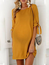 Load image into Gallery viewer, Simple Casual Round Neck Maternity Dress