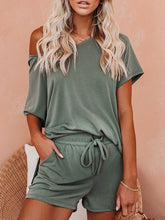 Load image into Gallery viewer, Two-Piece Round Neck Solid Color Casual Maternity Suit