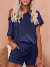 Load image into Gallery viewer, Two-Piece Round Neck Solid Color Casual Maternity Suit