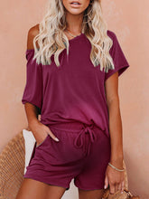 Load image into Gallery viewer, Two-Piece Round Neck Solid Color Casual Maternity Suit