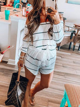 Load image into Gallery viewer, Knitted Striped Waist Maternity Jumpsuit