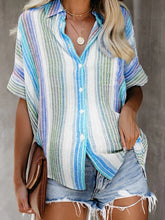 Load image into Gallery viewer, Casual Color Striped Shirt Button Maternity Top