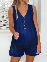 Load image into Gallery viewer, V-neck Short Sleeveless Maternity Jumpsuit