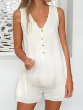 Load image into Gallery viewer, V-neck Short Sleeveless Maternity Jumpsuit