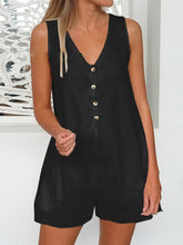Load image into Gallery viewer, V-neck Short Sleeveless Maternity Jumpsuit
