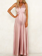 Load image into Gallery viewer, Sexy Open Back High Waist Maternity Dress