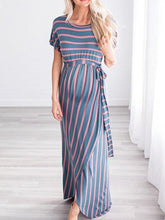 Load image into Gallery viewer, Maternity Wear Fashion Casual Loose Striped Dress