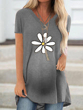 Load image into Gallery viewer, Floral Print Short-Sleeved Maternity Top
