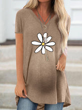 Load image into Gallery viewer, Floral Print Short-Sleeved Maternity Top