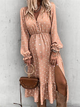 Load image into Gallery viewer, Polka Dot Printed V-neck Thin Maternity Dress