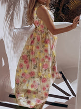 Load image into Gallery viewer, V-neck Floral Maternity Chiffon Dress