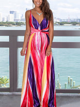 Load image into Gallery viewer, Fashion Contrast Print Maternity Sling Dress