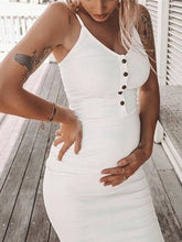 Load image into Gallery viewer, Maternity Pit Button Midi Dress