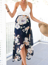 Load image into Gallery viewer, Lace Stitching Chiffon Sling Dress For Pregnant Women