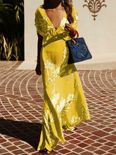 Load image into Gallery viewer, V-neck Fashion Printed Maternity Dress