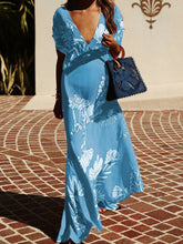 Load image into Gallery viewer, V-neck Fashion Printed Maternity Dress