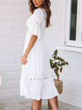 Load image into Gallery viewer, Deep V Lace Stitching With Maternity Dress